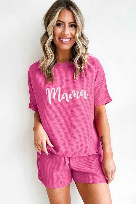 Conjunto de lounge de punto waffle Mama - Image 5