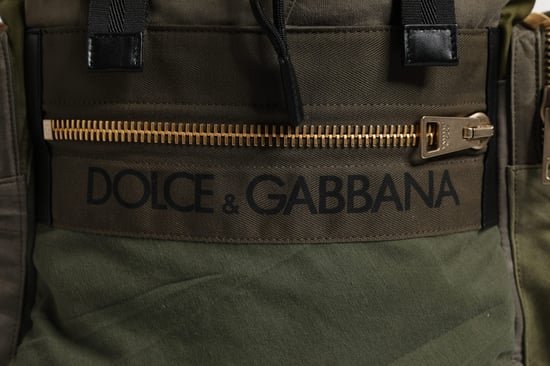 Mochila de viaje de parcheo verde militar - Image 2