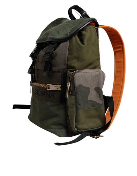 Mochila de viaje de parcheo verde militar - Image 3