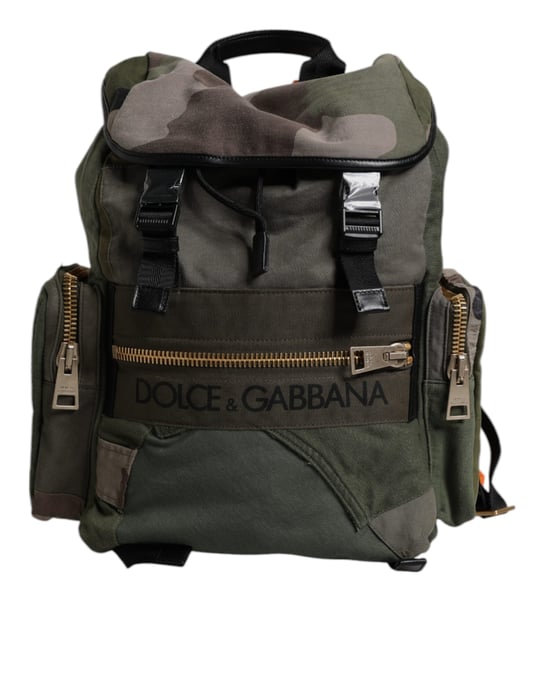 Mochila de Viaje de Patchwork Verde Militar - Image 5