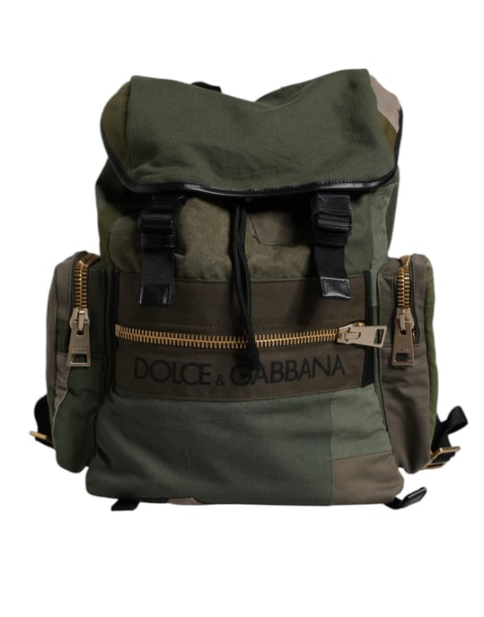 Mochila Escolar de Pache de Cuero Militar Verde - Image 5