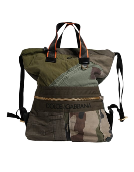 Mochila de Parchwork Verde Militar - Image 4