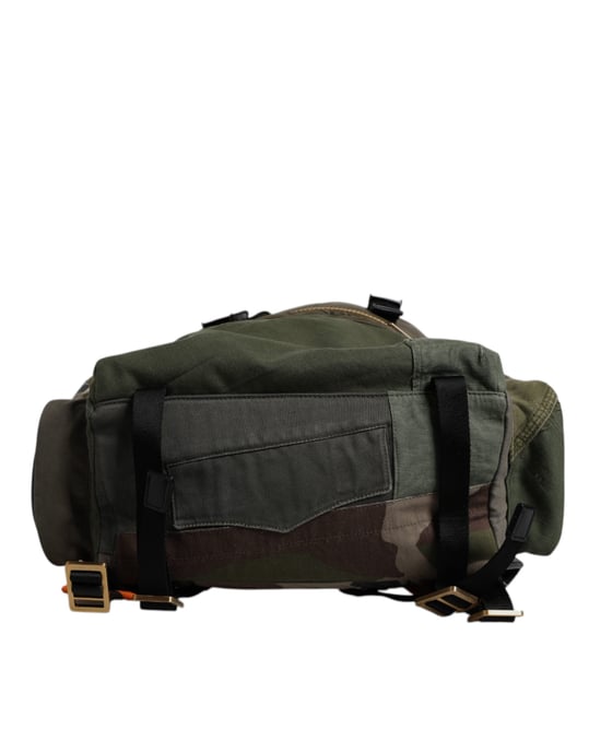 Mochila de Viaje de Parchwork en Verde Militar - Image 3
