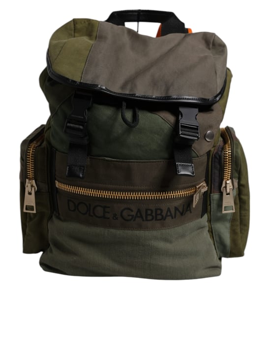 Mochila de Viaje de Parchwork en Verde Militar - Image 5