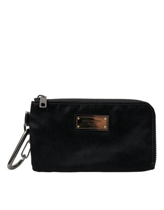 Bolsas de Clutch con Llavero y Placa de Logo de Nylon Negro - Image 1