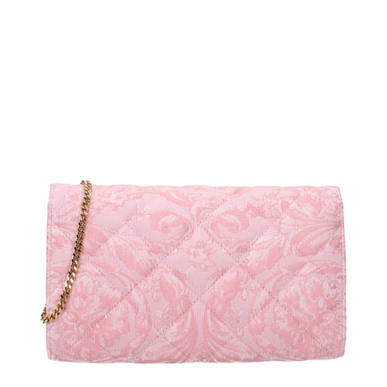 Bolso de mano de tela rosa - Image 2