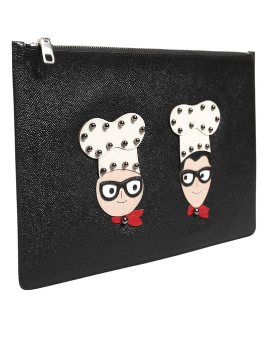Bolso de mano para hombres de piel negra #DGFAMILY adornado - Image 2