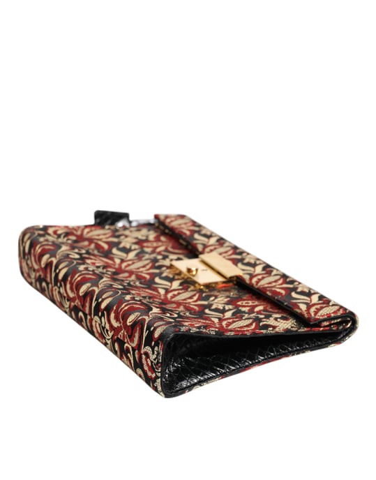 Bolso de documentos floral jacquard multicolor - Image 4
