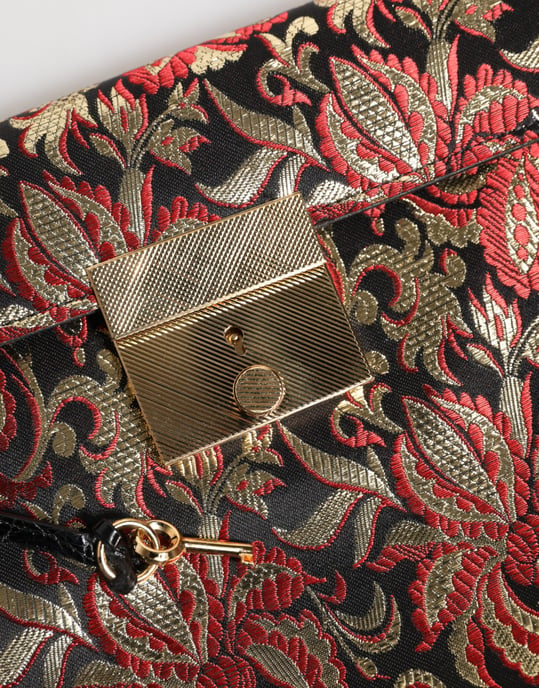 Bolso de documentos floral jacquard multicolor - Image 5