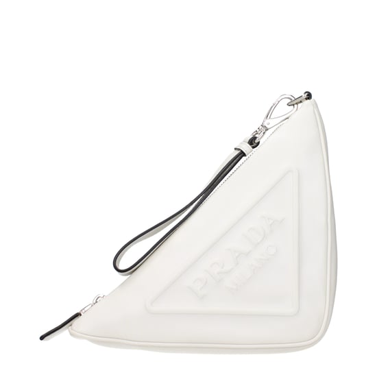 Bolso de mano de cuero blanco - Image 1