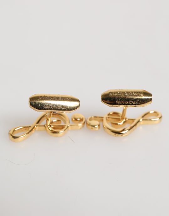 Pin de Metal de Bronce con Nota Musical Dorada Accesorio para Hombres Gemelos - Image 4