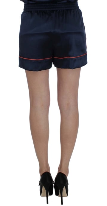 Pantalones Cortos de Seda con Detalles Naranjas - Image 3