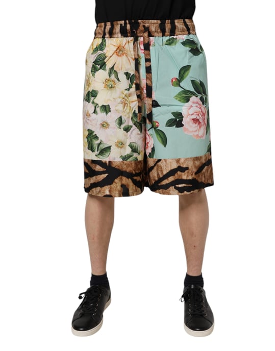 Shorts con estampado de animales florales - Image 2