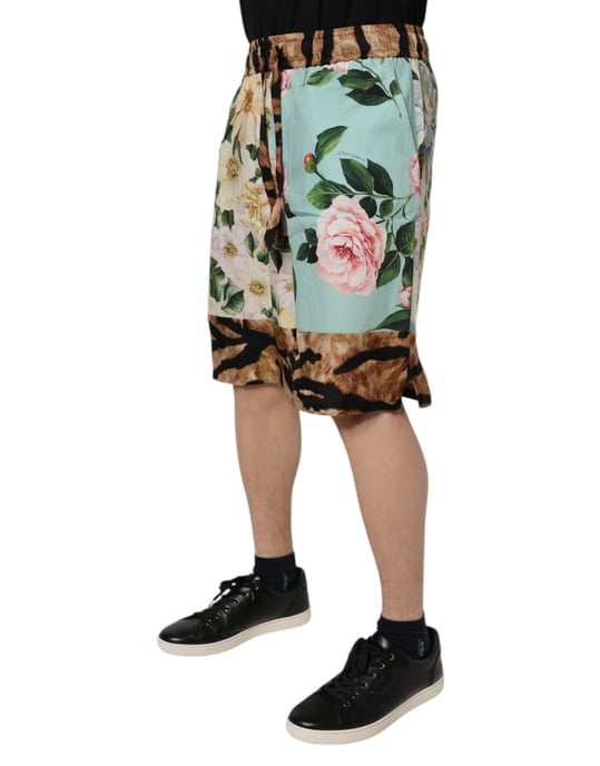 Shorts con estampado de animales florales - Image 3
