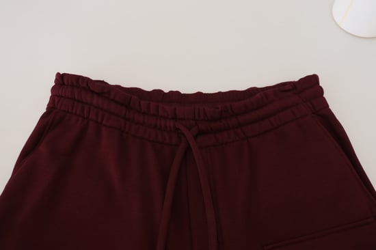 Pantalones Cortos de Forro Polar Burdeos Cargo - Image 5
