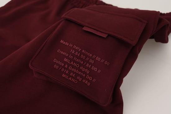 Pantalones Cortos de Forro Polar Burdeos Cargo - Image 6