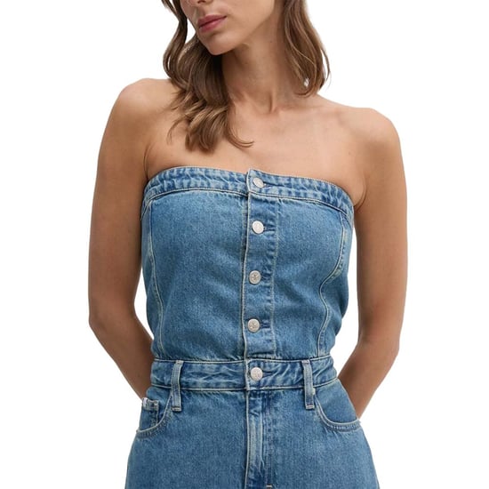 Vestido Maxi de Mezclilla sin Tirantes - Image 2