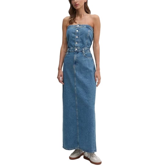 Vestido Maxi de Mezclilla sin Tirantes - Image 4