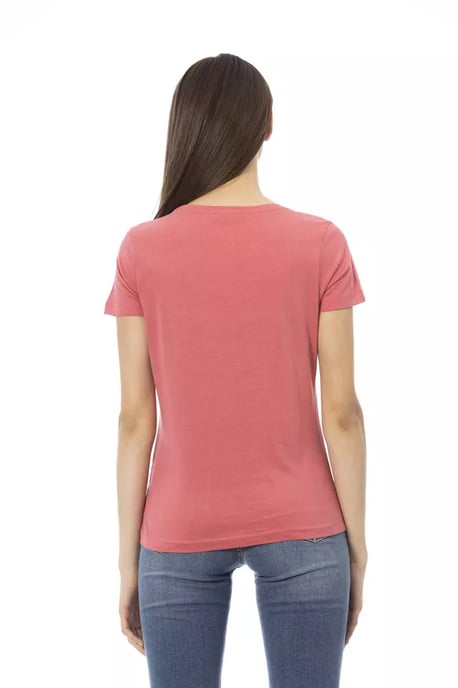 Camiseta Floral de Manga Corta con Cuello Redondo - Image 3