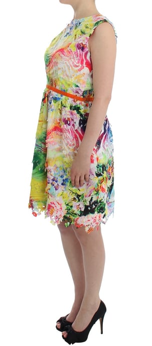Vestido de Seda con Corte Láser Floral - Image 2