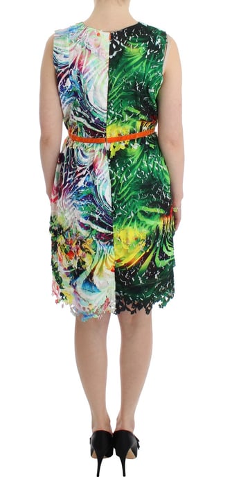 Vestido de Seda con Corte Láser Floral - Image 3