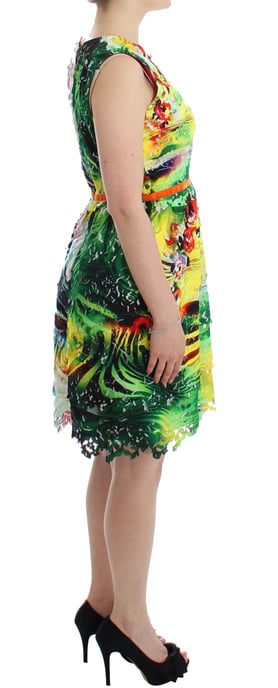 Vestido de Seda con Corte Láser Floral - Image 4