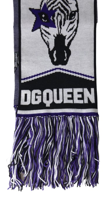 Bufanda de Franjas de Lana Multicolor DG Queen - Image 2