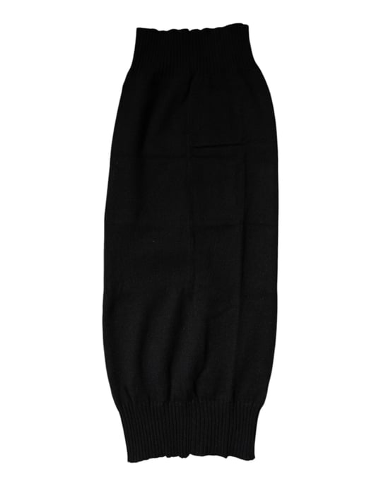 Foulard de Bufanda de Cuello de Cachemira Negra Tejida - Image 3