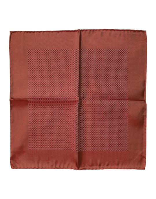 Foulard de seda naranja cuadrado para hombre - Image 1
