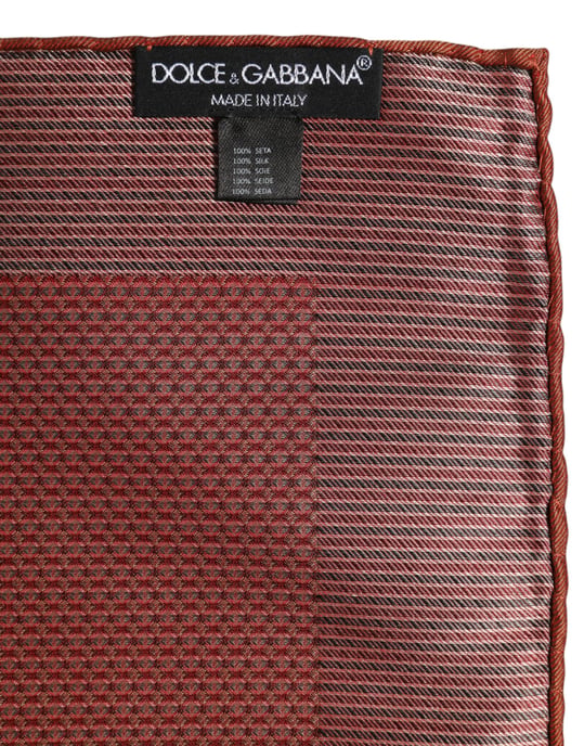 Foulard de seda naranja cuadrado para hombre - Image 4