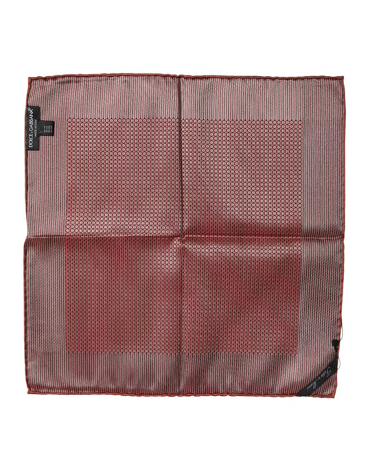 Foulard de seda naranja cuadrado para hombre - Image 5