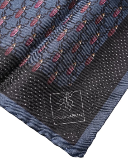 Pañuelo Cuadrado de Escarabajo Azul Oscuro - Image 2