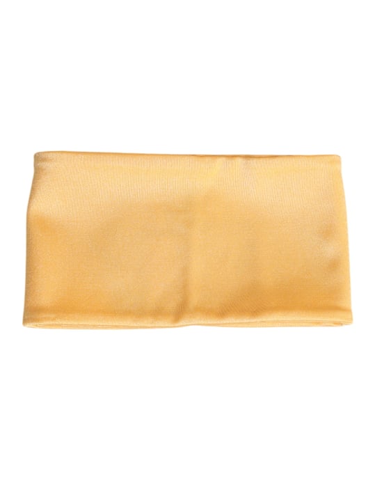 Bufanda de Cuello Térmica Elástica de Nylon Amarilla para Mujeres - Image 1
