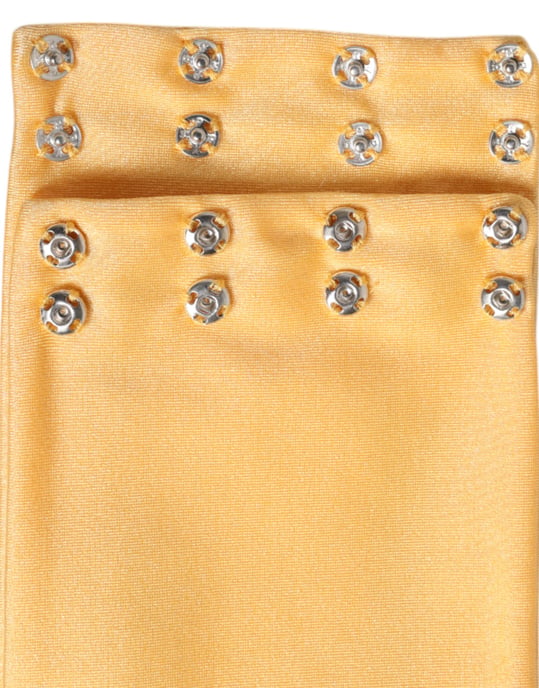 Bufanda de Cuello Térmica Elástica de Nylon Amarilla para Mujeres - Image 4