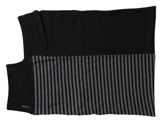 Chal de Lana con Rayas Negros y Grises para Cuello - Image 2