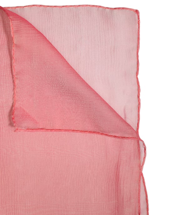 Bufanda Chal Rectangular de Seda Rosa para Mujer - Image 3