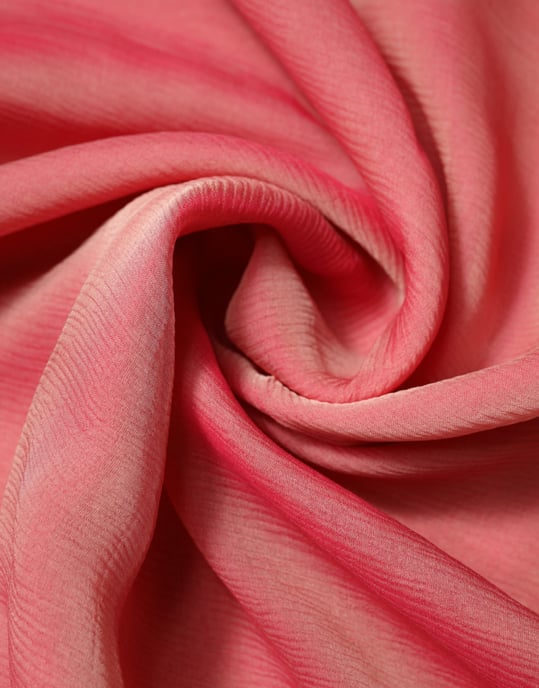 Bufanda Chal Rectangular de Seda Rosa para Mujer - Image 4