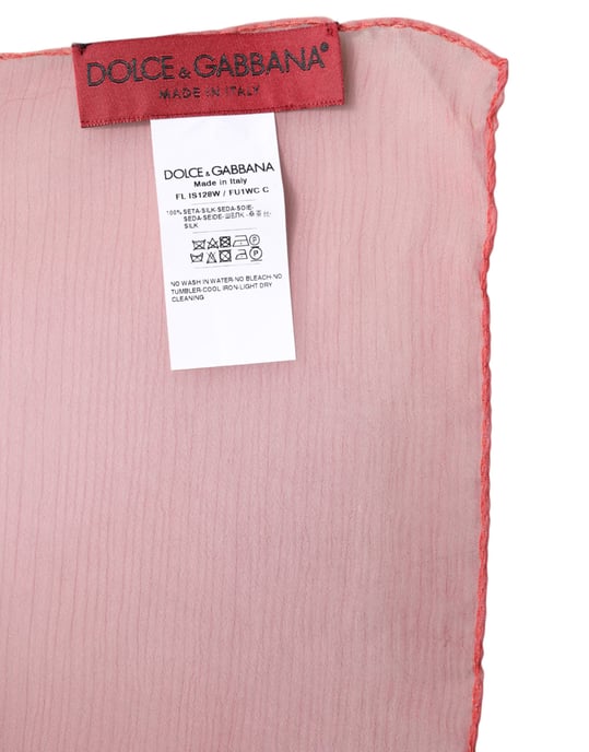 Bufanda Chal Rectangular de Seda Rosa para Mujer - Image 5