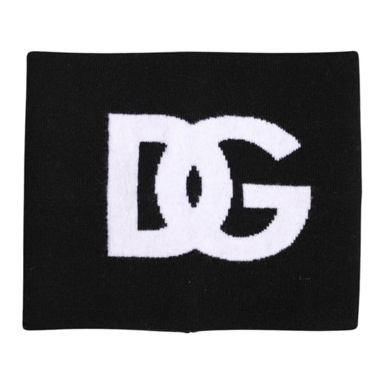 Bufanda de cuello de punto con estampado de logo en blanco y negro - Image 4