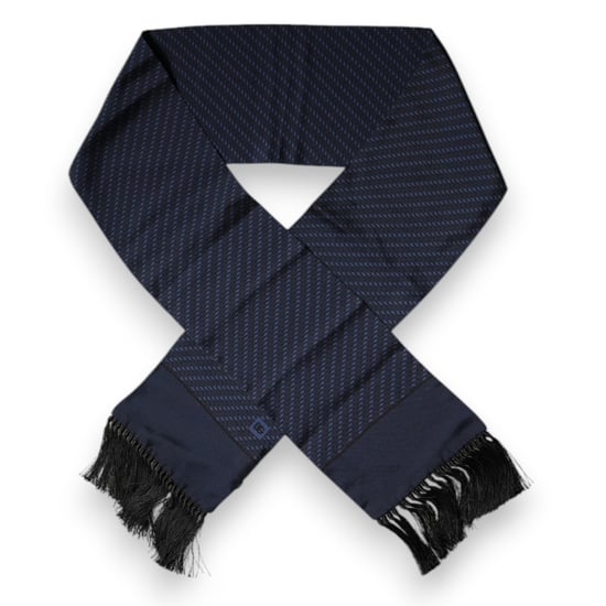 Bufanda cuello con flecos Fantasía Azul Oscuro - Image 2