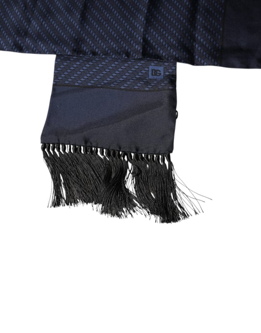 Bufanda cuello con flecos Fantasía Azul Oscuro - Image 3