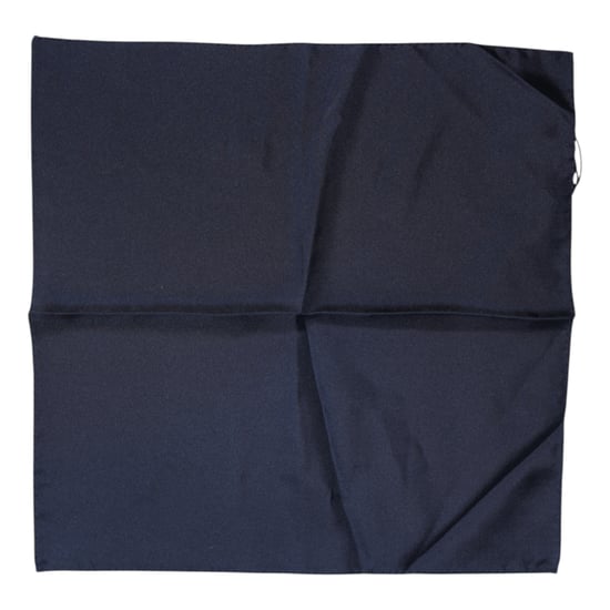 Pañuelo de Seda Cuadrado para Hombre en Azul Oscuro - Image 2