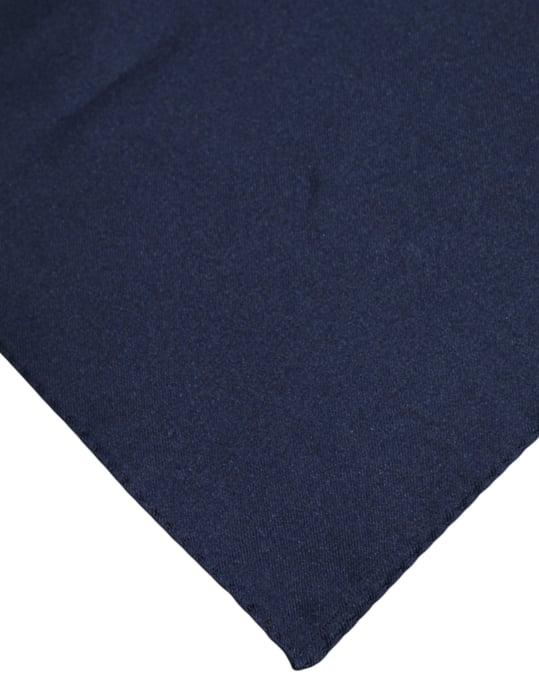 Pañuelo de Seda Cuadrado para Hombre en Azul Oscuro - Image 3