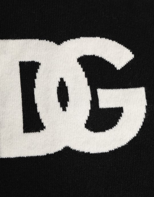 Bufanda de cachemira negra con logo de D&G para hombre, talla única. - Image 3