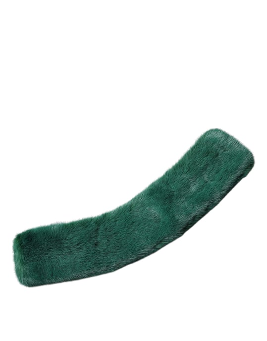 Bufanda de Cuello para Mujer de Piel de Visón Verde - Image 1
