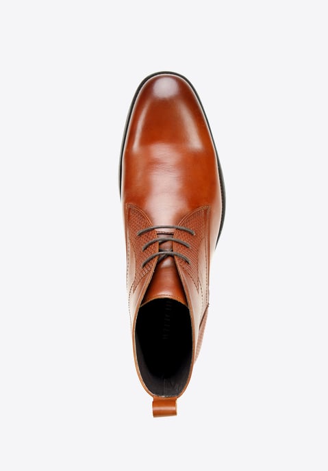 Botines de piel Wittchen para hombre con inserciones, marrón, piel natural - Image 4