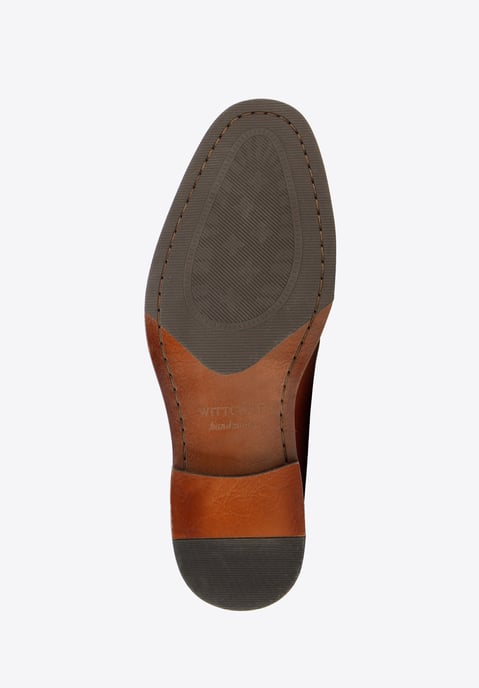 Botines de piel Wittchen para hombre con inserciones, marrón, piel natural - Image 5