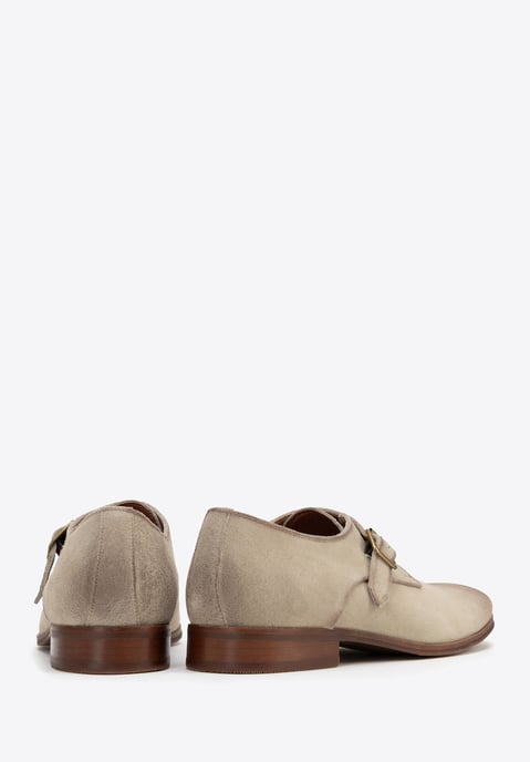 Zapatos monje de piel de ante beige para hombre de Wittchen - Image 3
