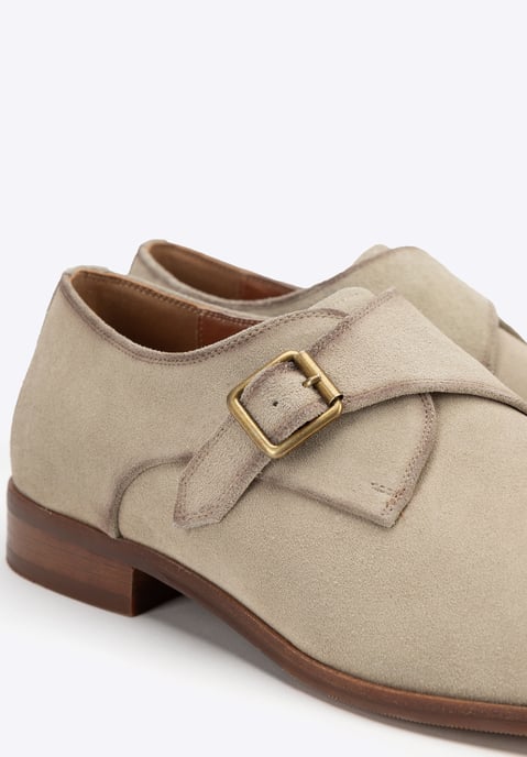 Zapatos monje de piel de ante beige para hombre de Wittchen - Image 6