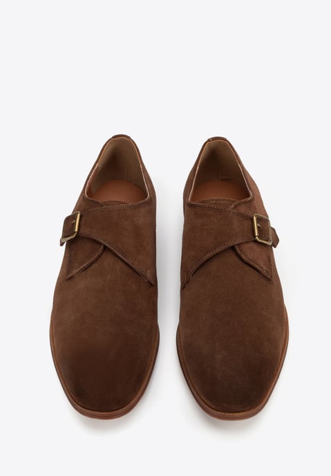 Zapatos Monk Wittchen para hombre en ante marrón oscuro - Image 2